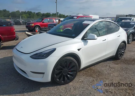 2023 Tesla Model Y Performance Dual Motor All-Wheel Drive из США, поврежденный, VIN 7SAYGDEF4PF605642